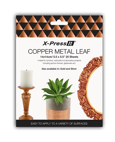 Picture of X-Press It Copper Metal Leaf 140x140 25sh/bk